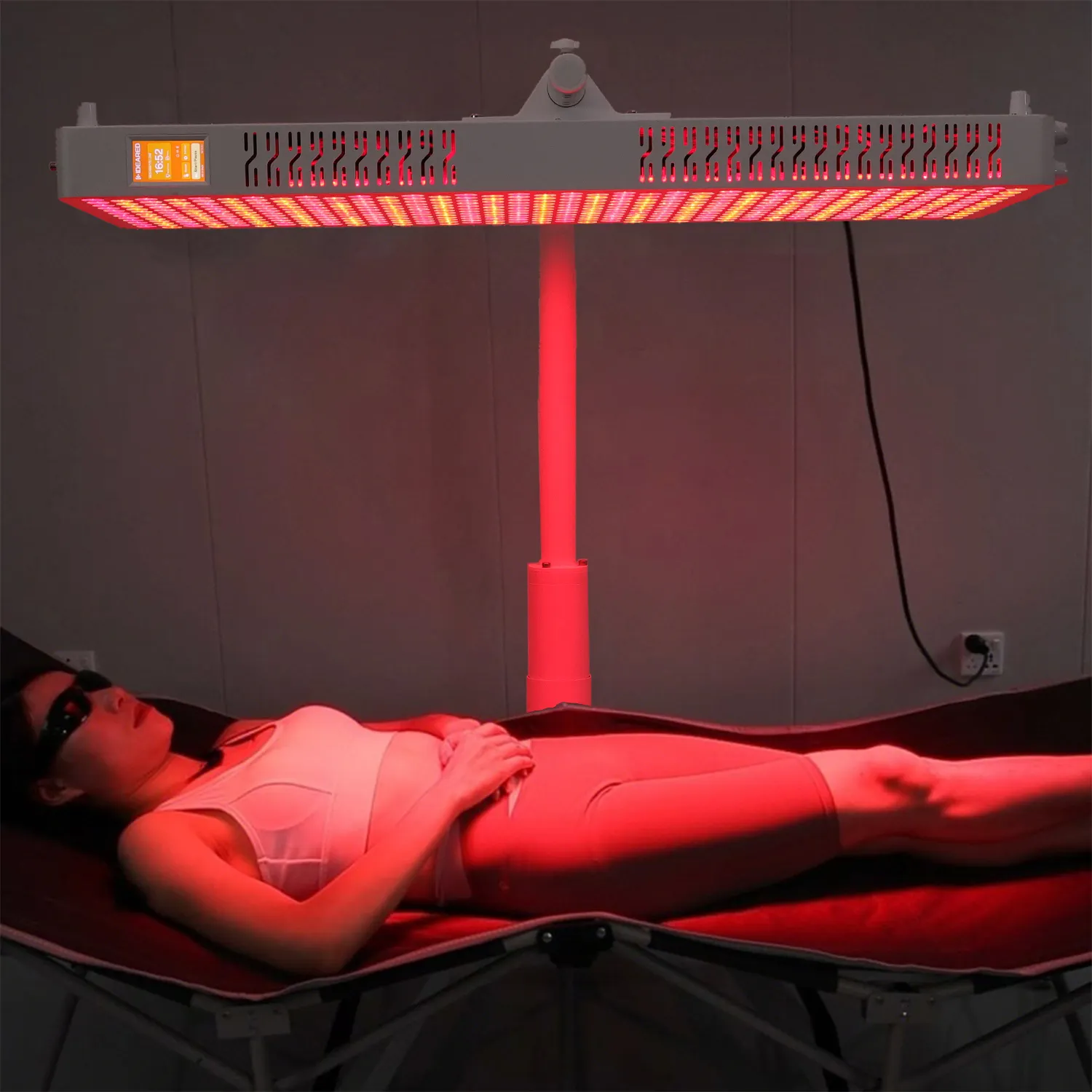 IDEATHERAPY 360° Rotation Electric Lifting Red Light Therapy Panel Stand Horizontal Red Light Therapy Stand for Panel Use