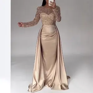 Long-sleeved Sequined Evening Dress Women Banquet Fashion Dresses 2025