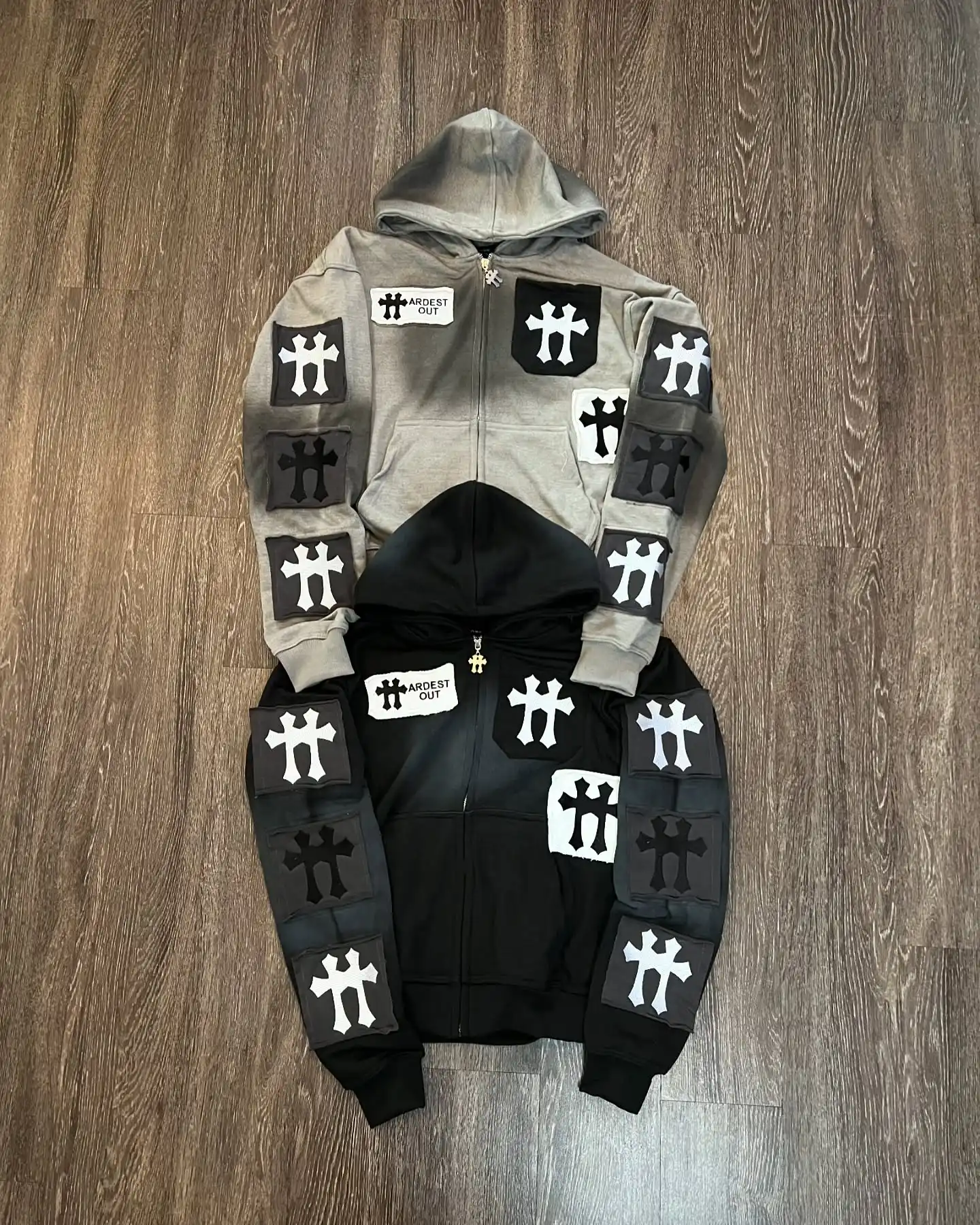 เสื้อสเวตเตอร์โลโก้ที่กำหนดเอง เสื้อกันหนาวหมวกขนาดใหญ่พร้อมสไตล์ซิปขึ้นและเสื้อมีฮู้ดซิปแบบแพทช์ปัก