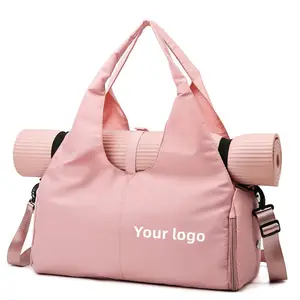 Custom Logo Nylon Gym Bag Water-Resistant Yoga Mat Sport Training Sack