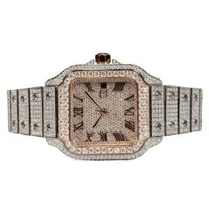 Wholesale Luxury Moissanite Watch for Men and Women VVS D Color Designer Watches Available at Export Price