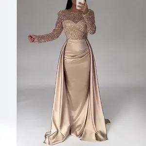 Long-sleeved Sequined Evening Dress Women Banquet Fashion Dresses 2025