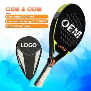 OEM/ODM Padel Rackets 3k 8k 16k 18k Carbon Fiber Outdoor Sports Beach Tennis Racket Thermoformed Padel Rackets
