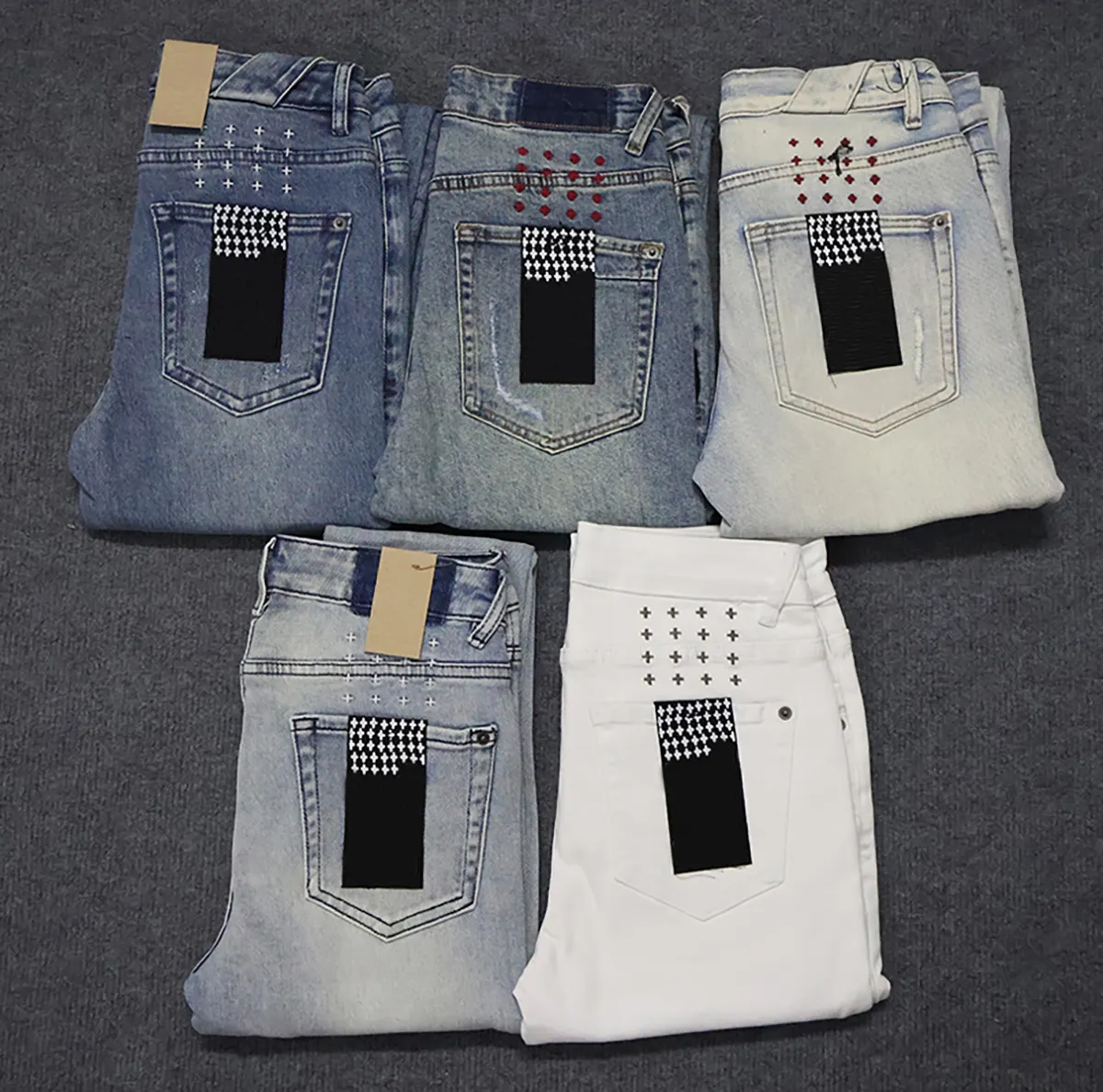 ขายส่งที่กำหนดเองกางเกงยีนส์แบบพอดีบางด้อยกางเกงหลวมผู้ชายผ้าฝ้ายขนาดใหญ่ผอมกรดล้างHombreถุงกางเกงยีนส์ยีนส์สำหรับผู้ชาย