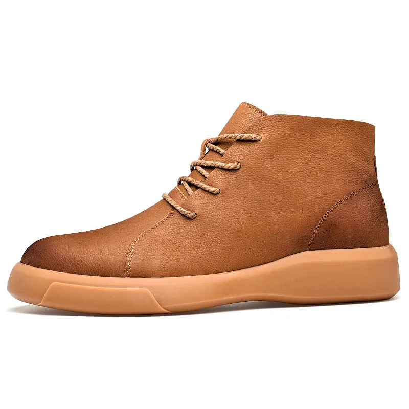 Mens Winter WARM Snow ข้อเท้าสูงด้านบน Botas Hombre Casual รองเท้าผู้ชายรองเท้าหนังขนาดใหญ่