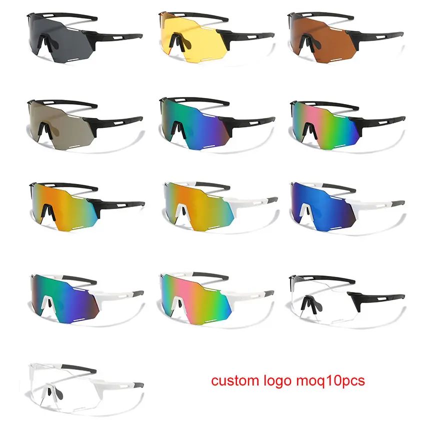 Fashion Outdoor Sports Eyewear Oversized Biking Running Cycling Glasses Uv400 Mens Sport Cycling Sunglasses
