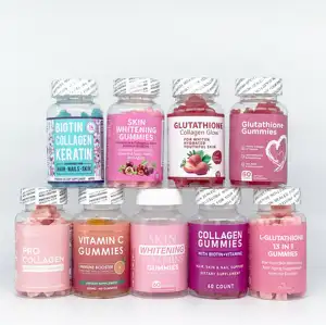 OEM Collagen Gummies Beauty Herbal Supplement Effective Skin Brightening Whitening Marine Collagen Vitamin Gummies