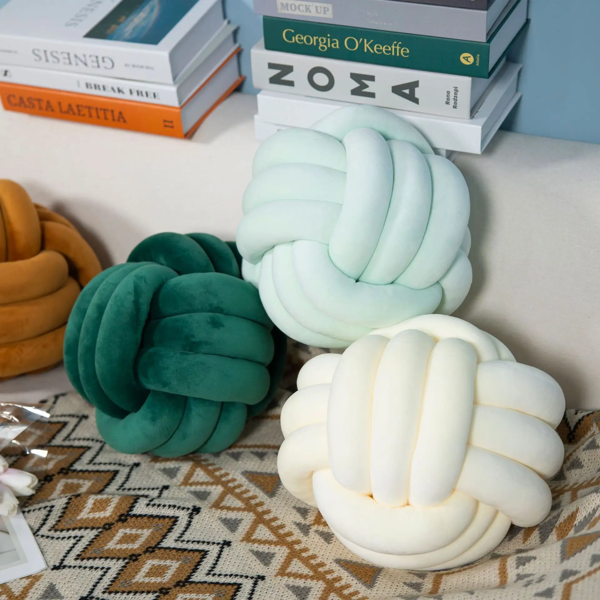 ลูกหมอนปมตกแต่งบ้านอเนกประสงค์สำหรับการวางตำแหน่งโซฟา