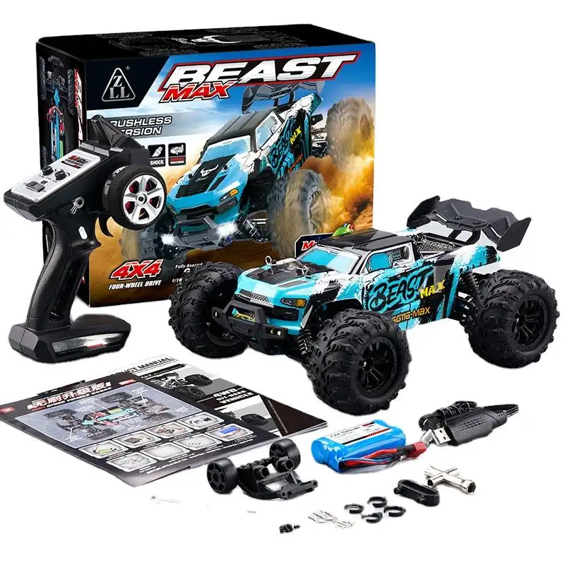 ZLL SG116 MAX 1/16 Scale Brushless RC โลหะ Off-Road รถ 2.4G 4WD ความเร็วสูง 80 กม./ชม. LED รีโมทคอนโทรลราคาถูก