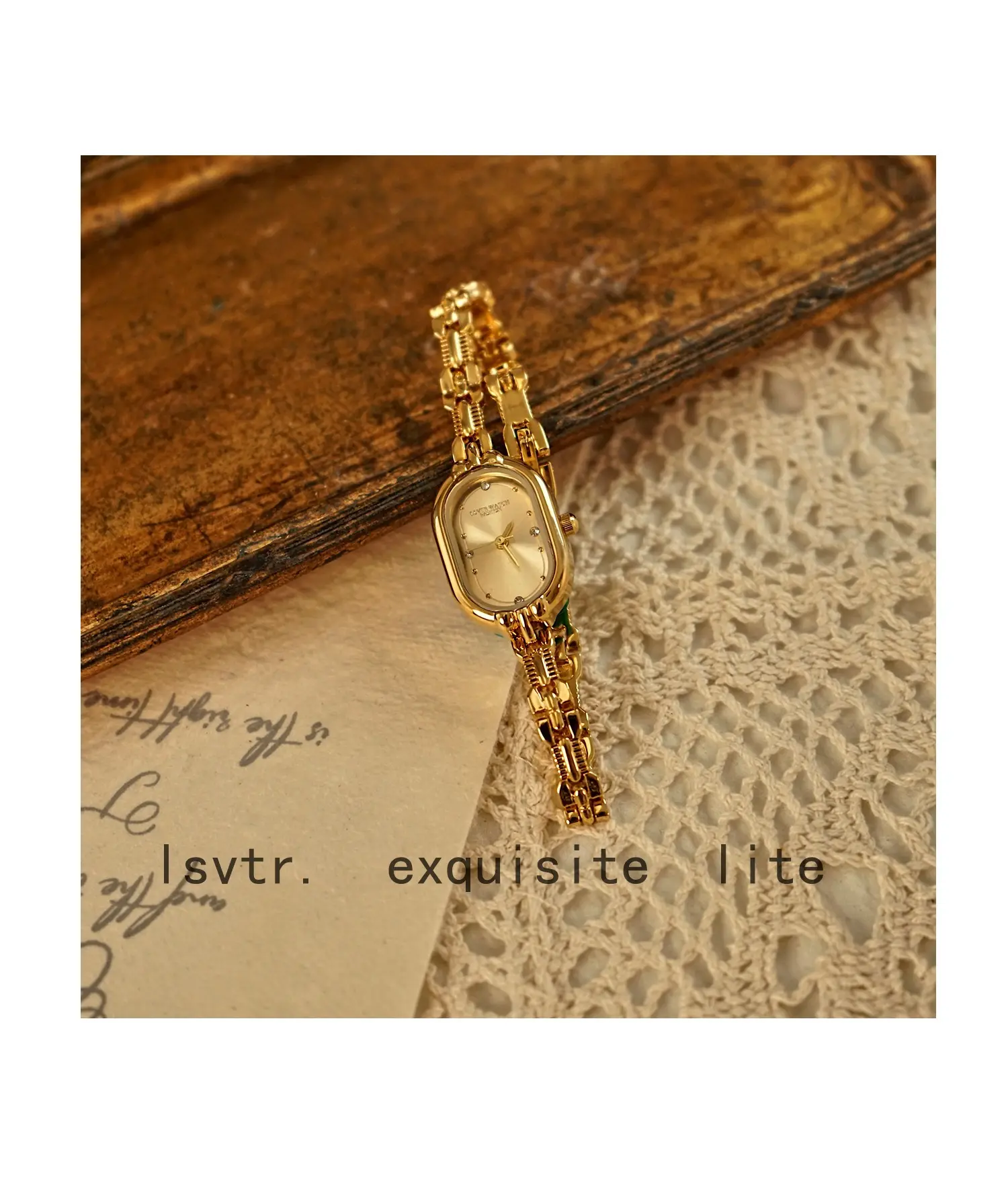 Top Vintage Bracelet Watch Unique Movement Waterproof Oval Quartz Small Gold Watch for Women's Luxury Jewelry Clock Party Gift