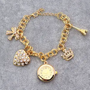 Trendy Personalized Design Bracelet Quartz Watch With Beads for Women Luxury Wholesale Girls Wristwatches