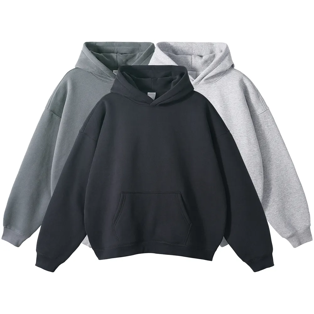 High Quality Custom logo Cotton Hoodies Heavyweight Fleece Hoodies Custom Blank Oversized Plus Size Men's Cotton Hoodies