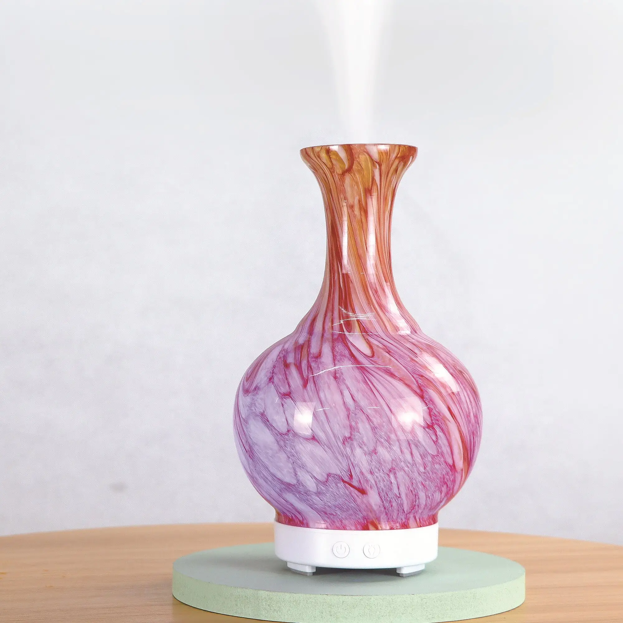 Creative Art Glass การออกแบบพื้นผิวหินอ่อนตกแต่งบ้านอัลตราโซนิก Aroma Diffuser