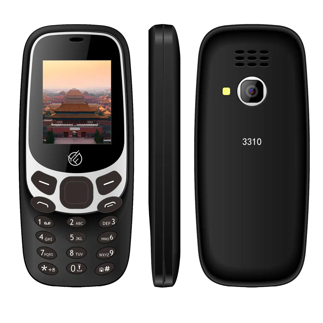 สำหรับNok 3310 ปลดล็อกโทรศัพท์มือถือ 2.4 นิ้ว 2G Dual-SIMการ์ดOEM ODMราคาถูกเก่าปุ่มกดGsmคุณลักษณะโทรศัพท์มือถือปรับแต่งโทรศัพท์มือถือ
