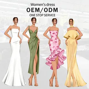 Custom Women Dress Manufacturer High Quality Linen Cotton Clothing Factory Low MOQ OEM ODM Fashion Ropa De Mujer Apparel