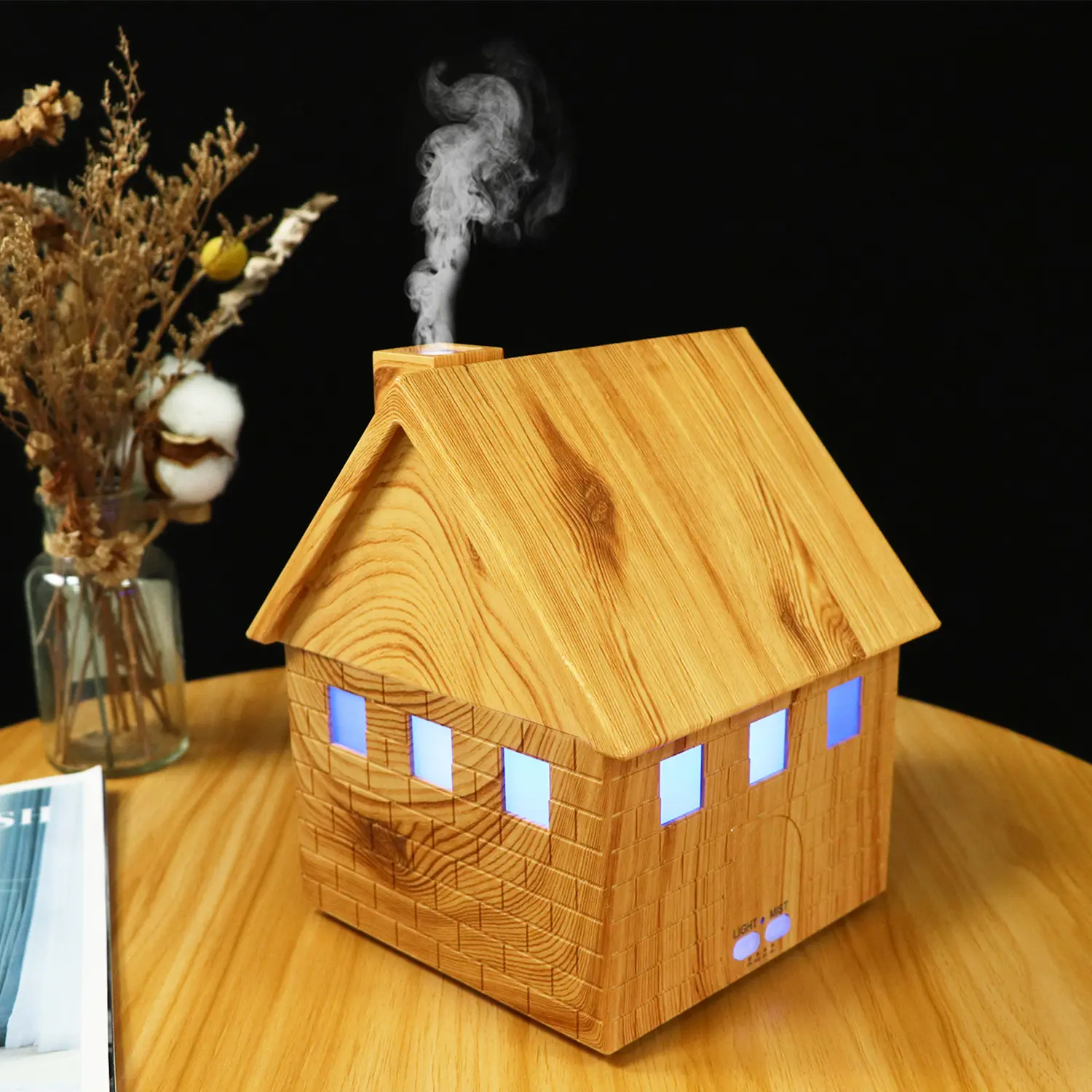 House Shape USB Humidifier Home Ultrasonic Nebulizer Mood Light Decor Machine Aroma Essential Oils Diffuser