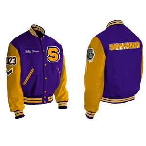 Men's Custom Streetwear Windbreaker Baseball Varsity College Jackets Letterman Uniform Varsity for Men Jacket