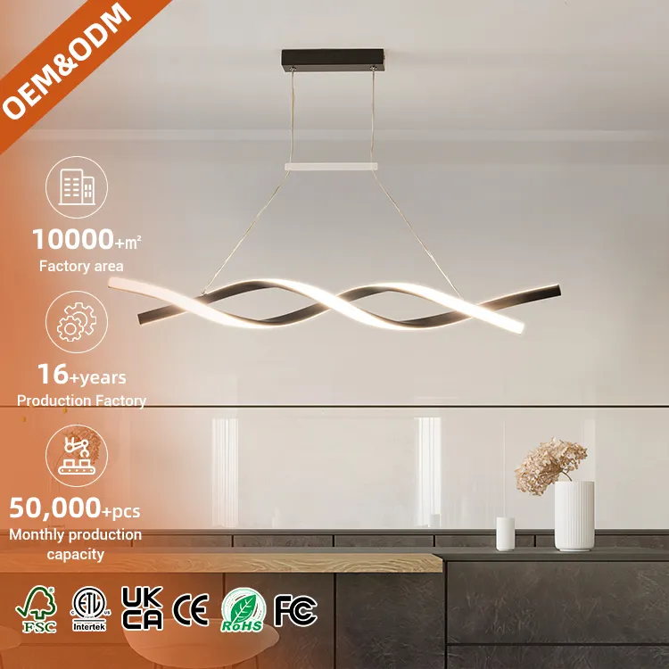 ผู้ผลิตที่กำหนดเองโมเดิร์นแฟนซีโคมไฟสำหรับห้องนั่งเล่นห้องนอนแขวนไฟ LED จี้ Minimalist โคมระย้า