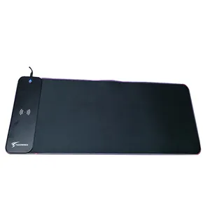 Quanbao Hot Selling Wireless Charger LED RGB Mouse Pad Mat Custom Printed Square Rubber Computer Accessory/Gaming Gift OEM ODM