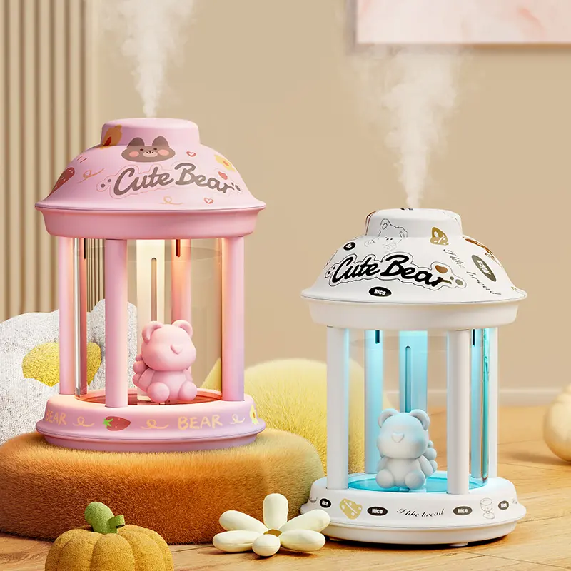 บ้านน่ารักตกแต่ง Humidifier วันหยุดของขวัญ USB LED โคมไฟตั้งโต๊ะขนาดเล็ก Aromatherapy Diffuser