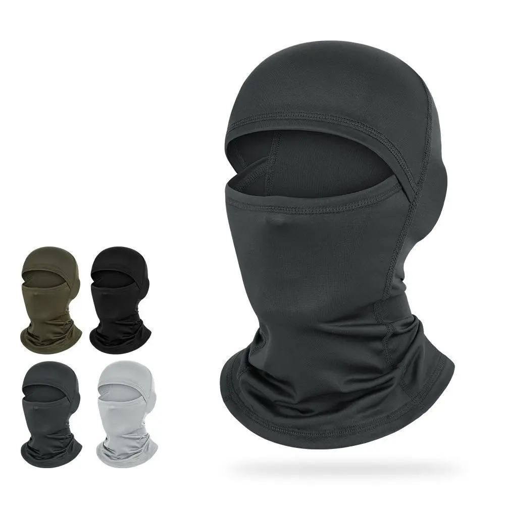 2025 New Design Sunscreen Cycling Mask UV Protection Windproof Solid Color Camouflage Gangster Tactical Balaclava