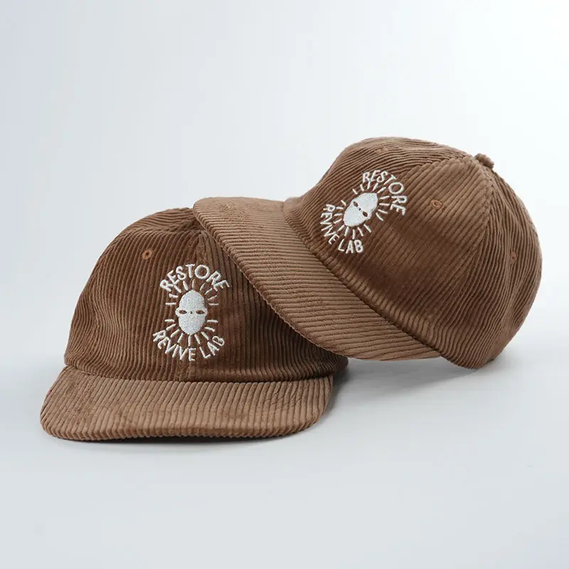 6 แผงรายละเอียดต่ำพ่อหมวกผ้าลูกฟูกหมวกเบสบอลไม่มีโครงสร้างปักหมวกพ่อสำหรับผู้ชายและผู้หญิง