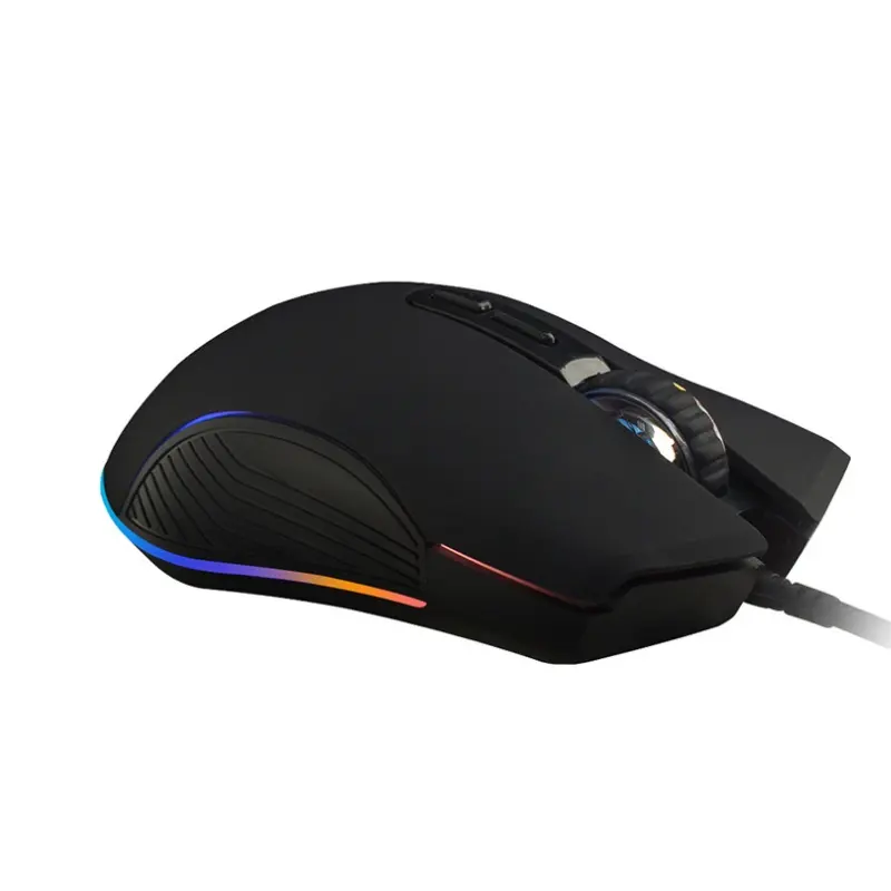 Factory USB Wired Ergonomic Gaming Mouse Backlight Glowing Black Optical Computer Accessories RGB High DPI Laptop Mouses