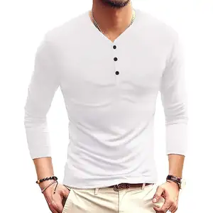 Luxury Quality Men's Breathable Fashion Long Sleeve T-Shirt With 100% Cotton Fabric Long Sleeve Summer Plain O Neck T-Shirt