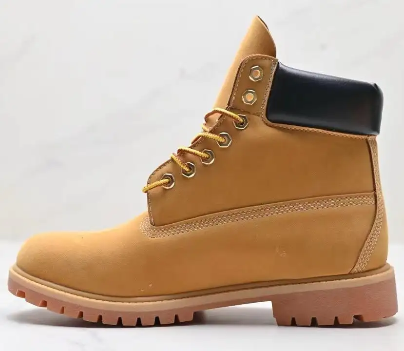 คลาสสิก TBLAND รองเท้าเดินป่ากลางแจ้งสีเหลืองขนาดใหญ่พร้อมพื้นรองเท้ายางกันน้ำฤดูใบไม้ร่วง Lighted คุณสมบัติ Timbs