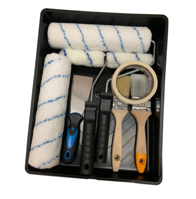 ชุดเครื่องมือช่างตกแต่งบ้าน 9 นิ้ว Roller Masking Tape Putty มีดจิตรกรรมเครื่องมือ Roller ชุดถาด