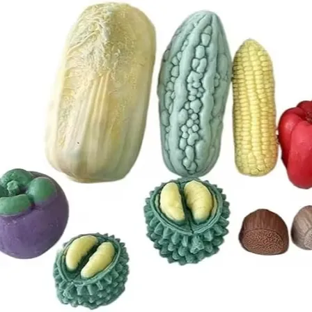 3D กะหล่ำปลีจีนผักและผลไม้ซิลิโคนเทียนแม่พิมพ์ DIY Handmade Home Decor หัตถกรรมเครื่องมือสำหรับวันหยุดของขวัญ