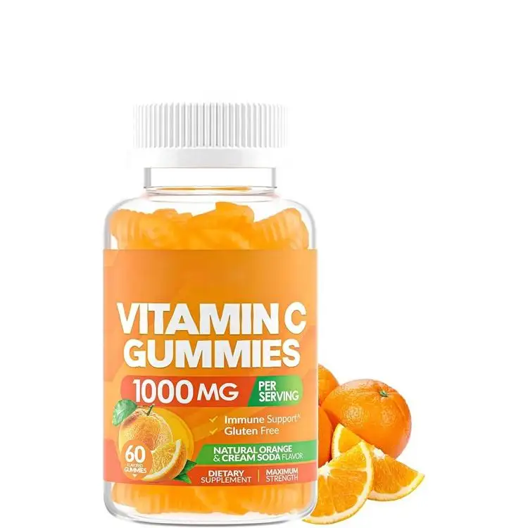 OEM Promotional Natural 1000mg Vitamin C Gummies Beauty Care Health Vitamins for Adults Adults Vitamins C Gummy