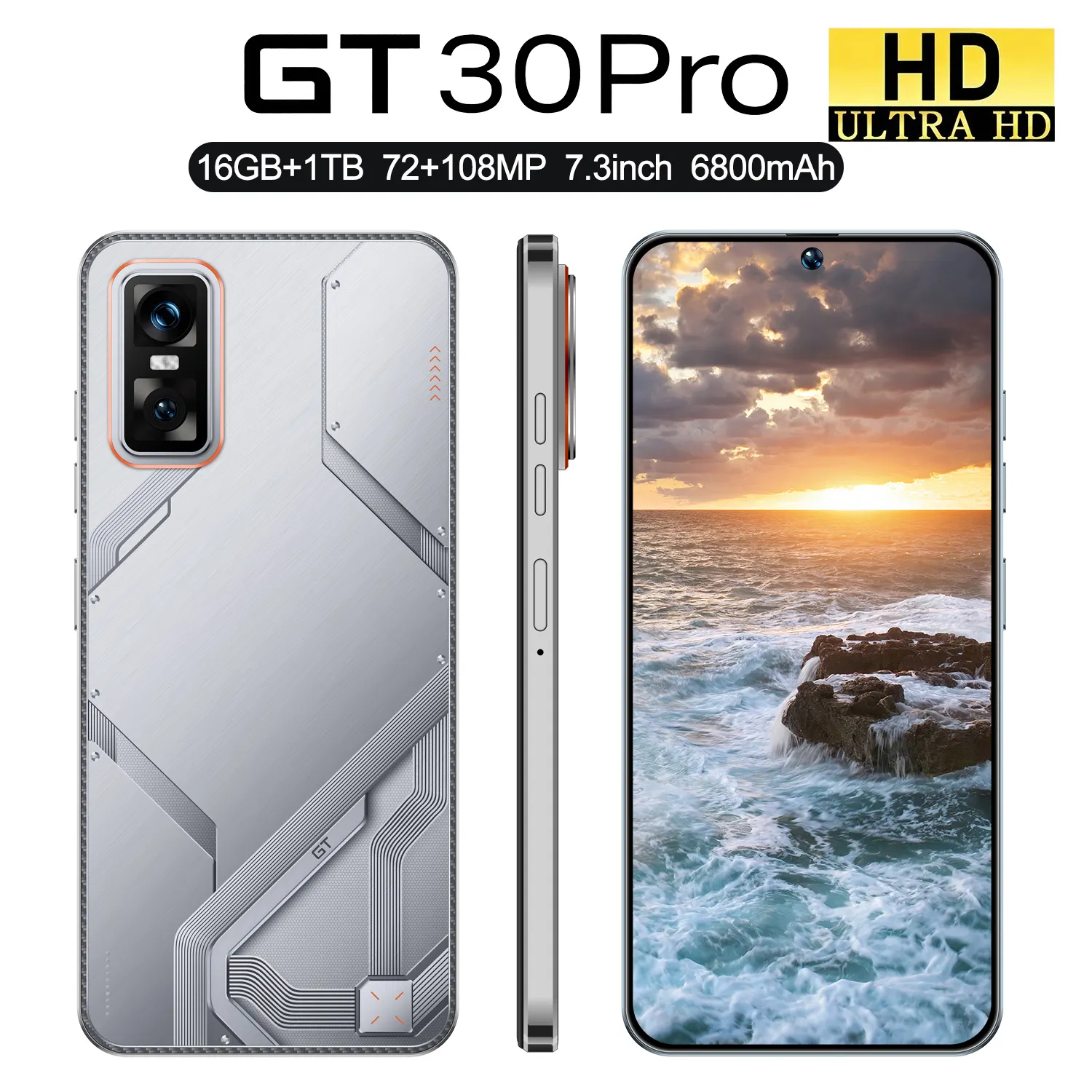 ขายส่งInfinix GT30 Pro 5Gสมาร์ทโฟนแบตเตอรี่6800Mahและความละเอียดหน้าจอHd 65W Gamingโทรศัพท์มือถือGT30 Pro
