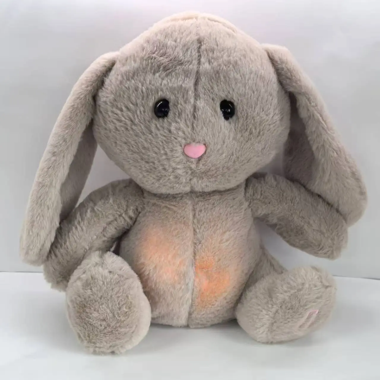 ใหม่น่ารัก Ultra Soft กาแฟกระต่าย Plush Vibrating ของเล่นที่กำหนดเองขายส่งเด็ก Sleep Soothing ของเล่นของขวัญวันเกิด