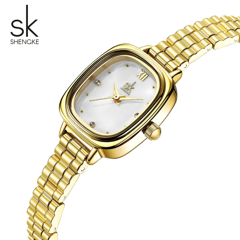 SK IPS Gold Plating Jewelry Bracelet Watches Quartz Wristwatches for Ladies Girls Stock Gifts New Arrival 2025