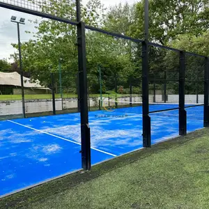 Wholesale Indoor Outdoor Paddle Ball Court Panoramic Padel Tennis Court Equipment Custom Padel