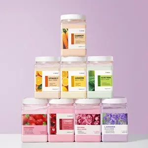 VSHELL 8 1 Powdered Mask 750ml | Deep Moisturizing Radiance Facial Mask | Vitamin C Aloe Rose Strawberry Carrot Lavender Spa All