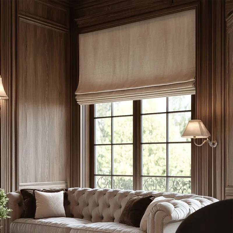 ขายร้อนไฟฟ้า Roller Shades สไตล์ฝรั่งเศสตกแต่งบ้านห้องนั่งเล่นโพลีเอสเตอร์กรองแสงหน้าต่างแรเงา-ผู้ผลิต