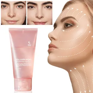 Factory Customized Apply-on Facial Mask Wholesale OEM ODM Private Label Hydrolyzed Collagen Overnight Wrapping Face Mask