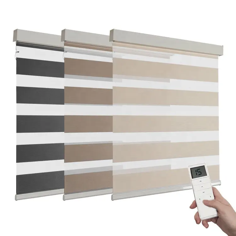 หรูหราสมาร์ทตกแต่งบ้านผ้าม่านมอเตอร์ ZEBRA ผ้าม่าน Roller ผ้าม่านสำหรับ Window