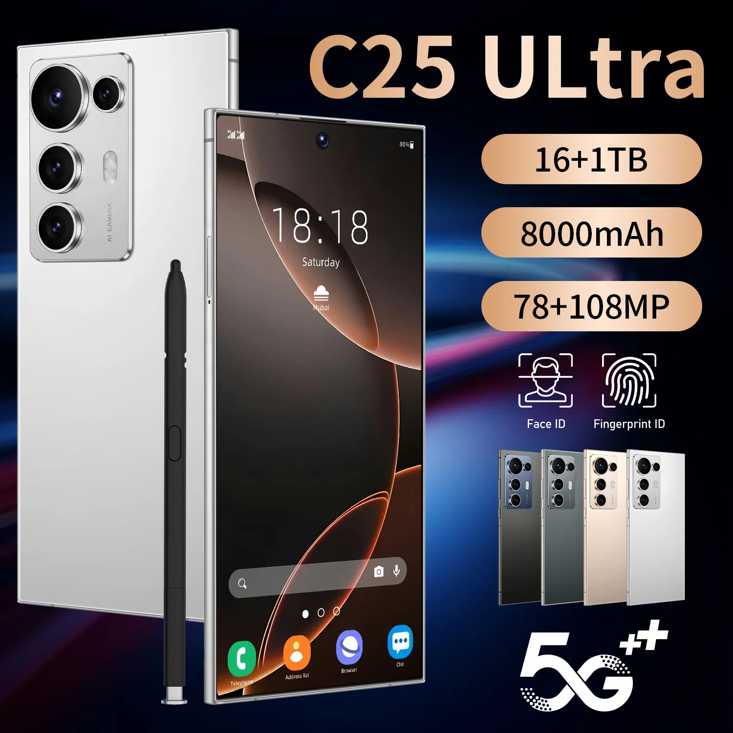 C25 โทรศัพท์มือถือ สมาร์ทโฟน 5g