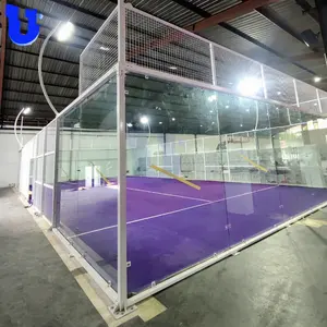 Premium Panoramic Padel Court Mobile Portable Paddle Tennis Court Indoor Outdoor Sports Court Equipment for Clubs Stadiums