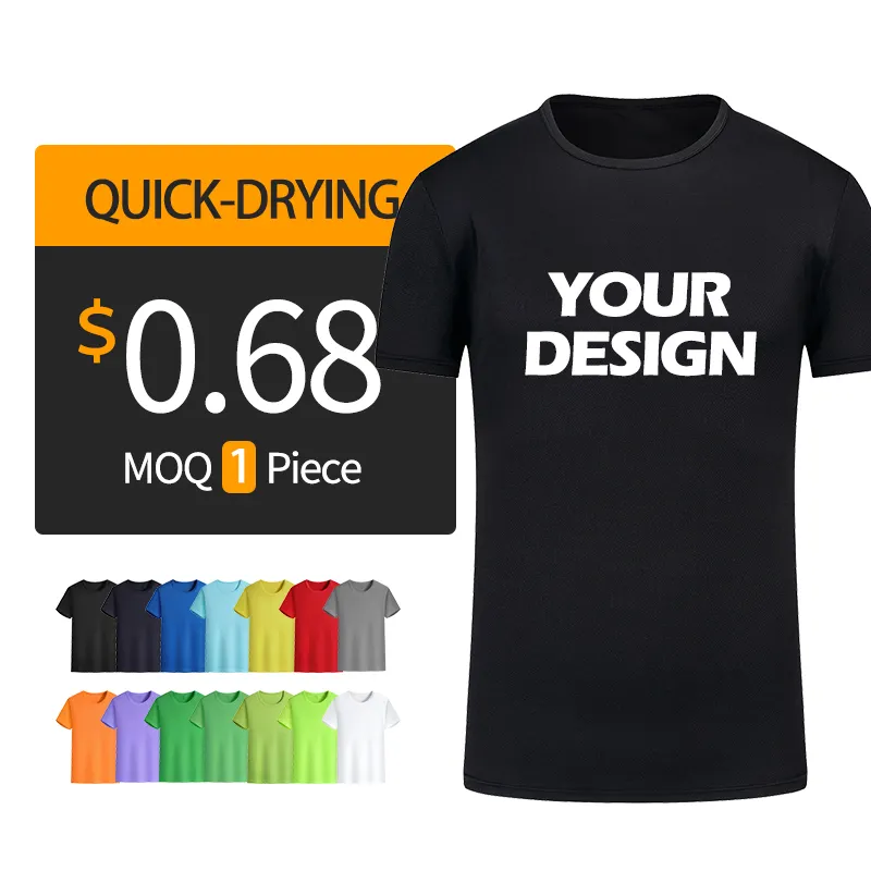 ว่างเปล่า O-คอผู้ชายผ้าฝ้ายเสื้อยืดโพลีเอสเตอร์พิมพ์ปรับแต่งเสื้อยืดเสื้อยืดพิมพ์แบบกำหนดเอง