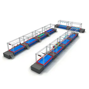 New Design Simple Ninja Warrior Obstacles with Pool,kids Ninja Warrior Equipment with Pool