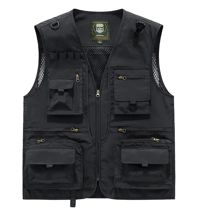 Cross-border Wholesale Tooling Vest Men's Leisure Work Outdoor Mountaineering Clothes Sleeveless Warm Multifunctional Silk