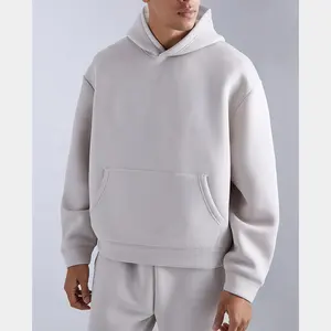 Customized Winter Season Men 80% Cotton 20% Polyester Dropped Shoulders Hoodies Pullover Style Oversized Hoodies For Men