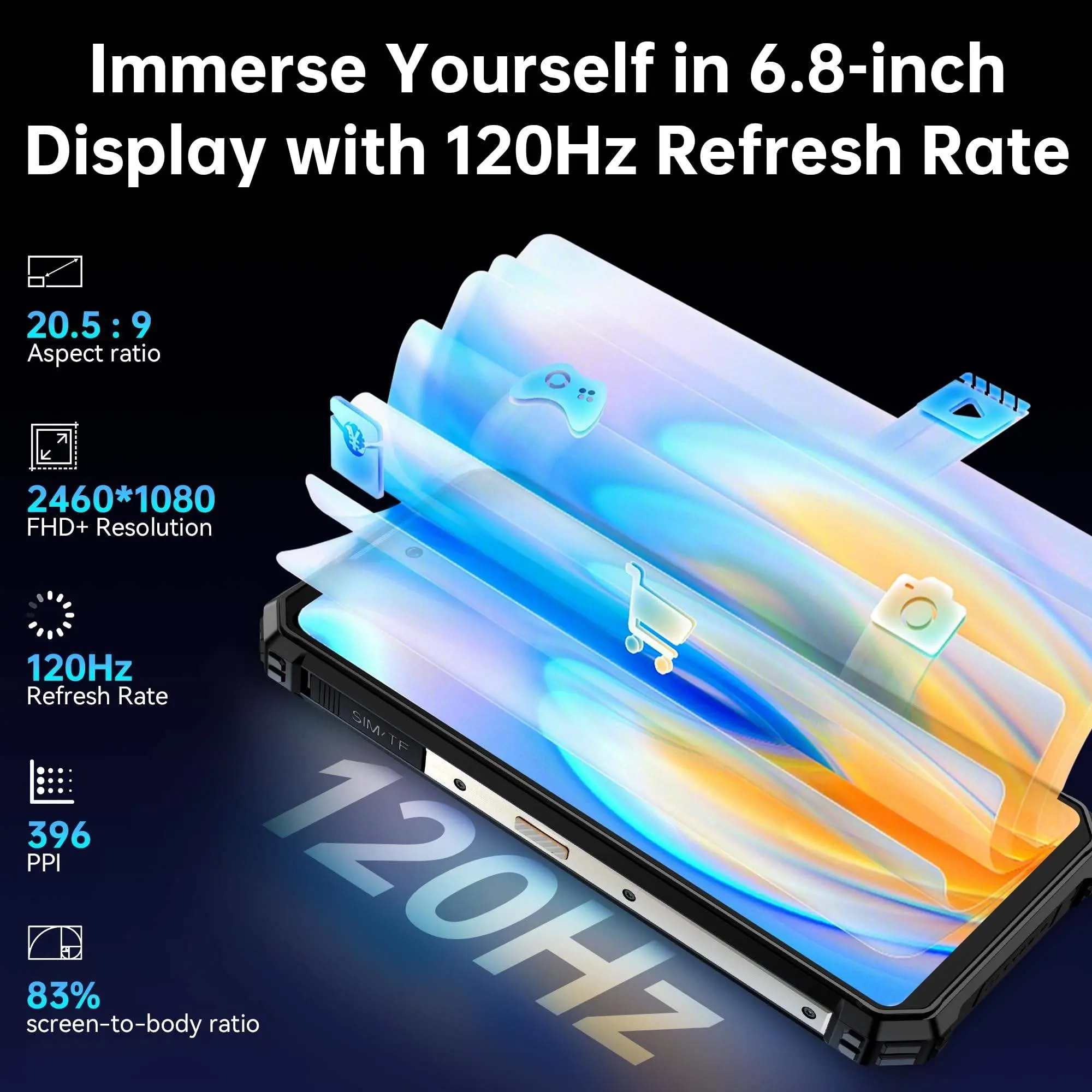 โรงงาน Oukitel Wp19 Pro สมาร์ทโฟนที่ทนทาน 22000 mAh แบตเตอรี่ 24 GB RAM 256 GB ROM 64mp กล้อง 120Hz Ip68 ทนทานโทรศัพท์มือถือสมาร์ท