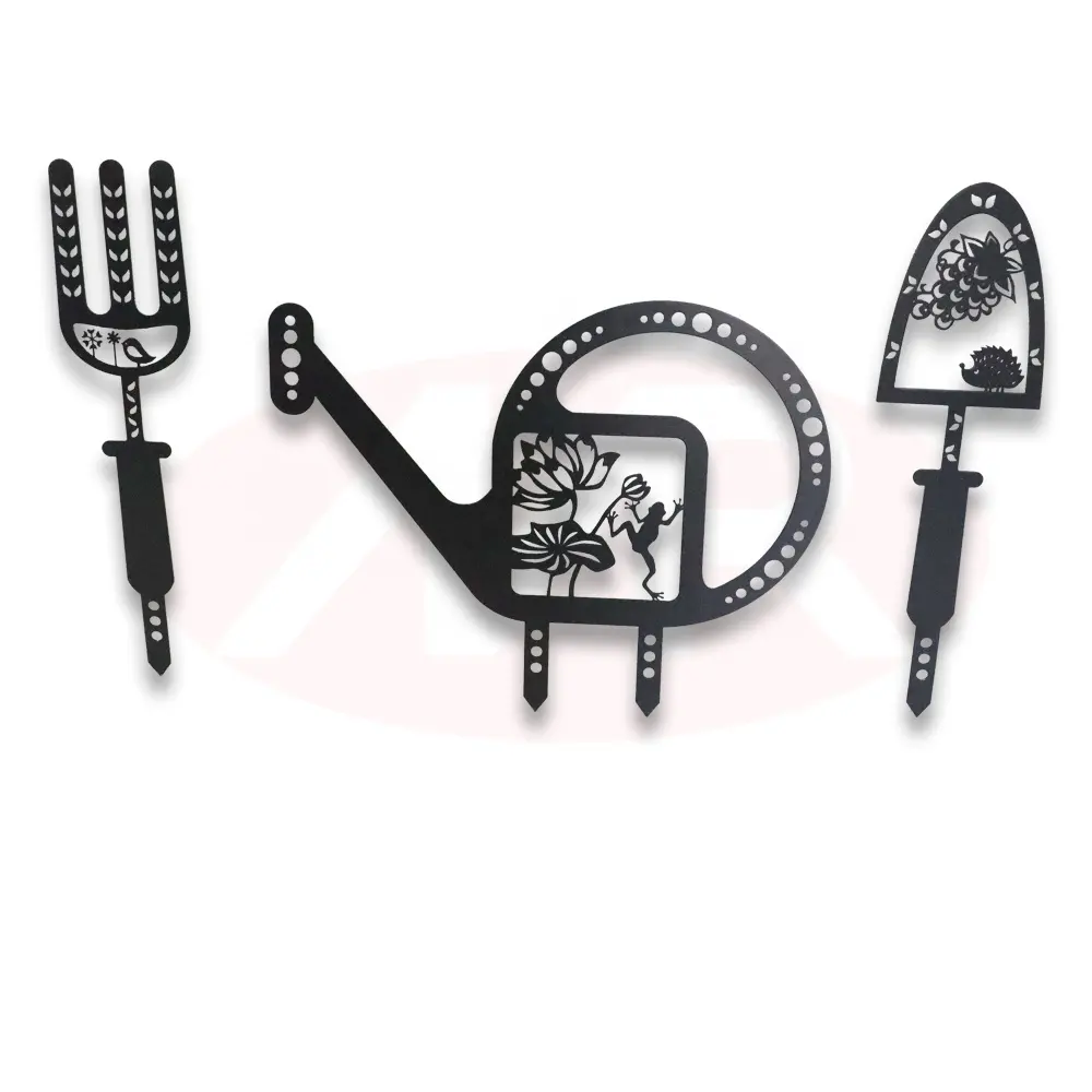 ขายส่ง Mingrich MR22-01853 เครื่องมือตกแต่งสวนโลหะตัดด้วยเลเซอร์ที่ทำด้วยมือสำหรับการตกแต่งสวน