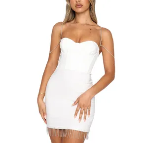 OEM 2022 Summer Women's Sexy Fashion Dress Bulk Clothing Lace Decoration Ladys Woman Ropa De Mujer Vestido Corto