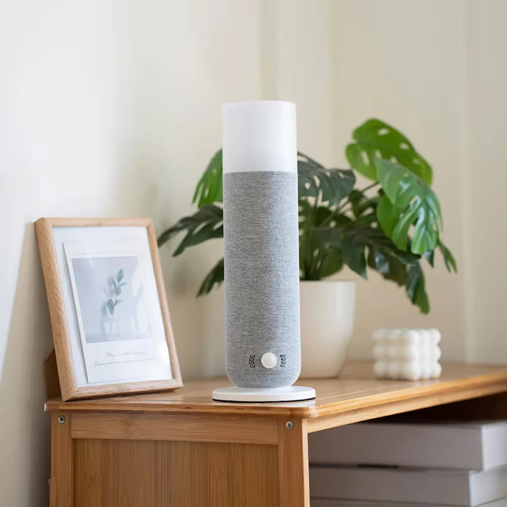 การออกแบบใหม่สมาร์ทไฟฟ้ากระจายกลิ่นหอมทาวเวอร์สำหรับตกแต่งบ้านหรูหรา Waterless น้ำมันหอมระเหยกระจายกลิ่นพร้อมไฟ LED